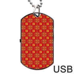 Pattern Dog Tag Usb Flash (one Side) by Valentinaart