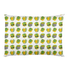 St Patrick s Day Background Symbols Pillow Case by Simbadda