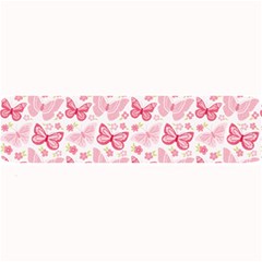 Cute Pink Flowers And Butterflies Pattern  Large Bar Mats by TastefulDesigns