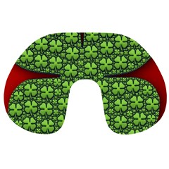 Shamrock Irish Ireland Clover Day Travel Neck Pillows by Simbadda