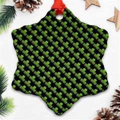 St Patrick S Day Background Ornament (snowflake) by Simbadda