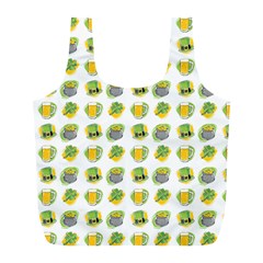 St Patrick S Day Background Symbols Full Print Recycle Bags (l)  by Simbadda