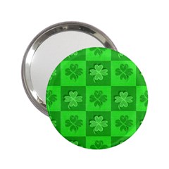 Fabric Shamrocks Clovers 2 25  Handbag Mirrors by Simbadda