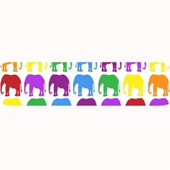 Rainbow Colors Bright Colorful Elephants Wallpaper Background Large Bar Mats by Simbadda