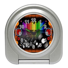 Music Pattern Travel Alarm Clocks by Simbadda