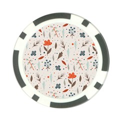 Seamless Floral Patterns  Poker Chip Card Guard by TastefulDesigns