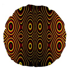 Vibrant Pattern Large 18  Premium Round Cushions by Simbadda