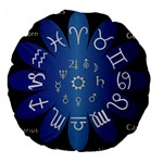 Astrology Birth Signs Chart Large 18  Premium Round Cushions Back