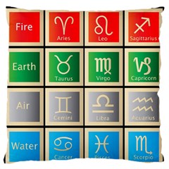 Set Of The Twelve Signs Of The Zodiac Astrology Birth Symbols Standard Flano Cushion Case (one Side) by Amaryn4rt