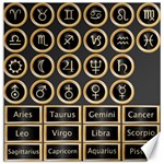 Black And Gold Buttons And Bars Depicting The Signs Of The Astrology Symbols Canvas 20  x 20   19 x19.27  Canvas - 1