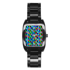 Bee Hive Color Disks Stainless Steel Barrel Watch by Amaryn4rt