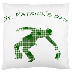 St  Patrick s Day Large Flano Cushion Case (one Side) by Valentinaart