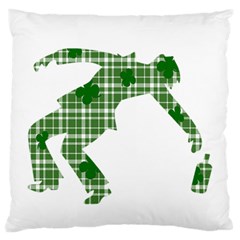 St  Patrick s Day Large Flano Cushion Case (two Sides) by Valentinaart