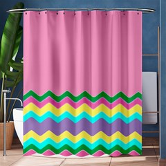 Easter Chevron Pattern Stripes Shower Curtain 60  X 72  (medium)  by Amaryn4rt