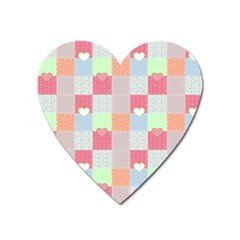 Patchwork Heart Magnet by Valentinaart