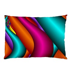 Fractal Wallpaper Color Pipes Pillow Case (two Sides) by Amaryn4rt