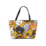 Cats pattern Shoulder Handbags Back