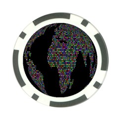 World Earth Planet Globe Map Poker Chip Card Guard by Amaryn4rt