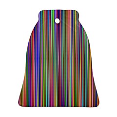 Striped Stripes Abstract Geometric Bell Ornament (two Sides) by Amaryn4rt