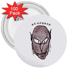 Scary Vampire Drawing 3  Buttons (100 Pack)  by dflcprints