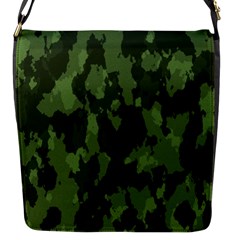 Camouflage Green Army Texture Flap Messenger Bag (s) by Simbadda