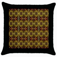 Seamless Symmetry Pattern Throw Pillow Case (black) by Simbadda