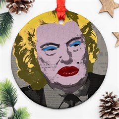 Happy Birthday Mr  President  Round Ornament (two Sides) by Valentinaart