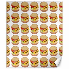 Hamburger Pattern Canvas 8  X 10  by Simbadda