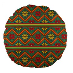 Folklore Large 18  Premium Round Cushions by Valentinaart