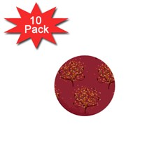 Beautiful Tree Background Pattern 1  Mini Buttons (10 Pack)  by Simbadda