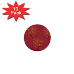 Beautiful Tree Background Pattern 1  Mini Buttons (10 pack)  Front