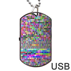 Plasma Gradient Phalanx Dog Tag Usb Flash (one Side) by Simbadda