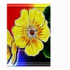 Beautiful Fractal Flower In 3d Glass Frame Small Garden Flag (two Sides) by Simbadda