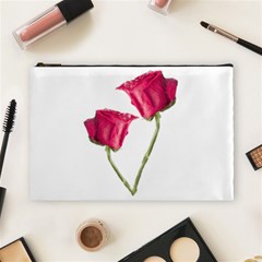 Red Roses Photo Cosmetic Bag (large)  by dflcprints