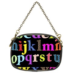 Alphabet Letters Colorful Polka Dots Letters In Lower Case Chain Purses (one Side)  by Simbadda