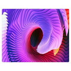 Digital Art Spirals Wave Waves Chevron Red Purple Blue Pink Double Sided Flano Blanket (medium)  by Mariart