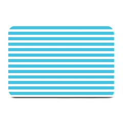 Horizontal Stripes Blue Plate Mats by Mariart