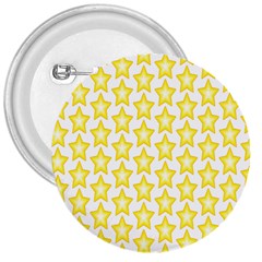 Yellow Orange Star Space Light 3  Buttons by Mariart