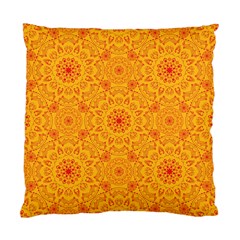 Solar Mandala  Orange Rangoli  Standard Cushion Case (two Sides) by bunart