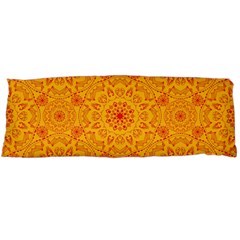 Solar Mandala  Orange Rangoli  Body Pillow Case (dakimakura) by bunart