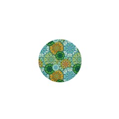 Forest Spirits  Green Mandalas  1  Mini Magnet by bunart