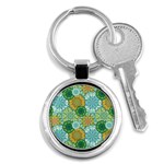 Forest Spirits. Green mandalas. Key Chain (Round) Front