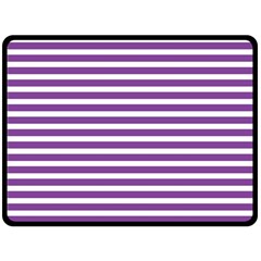 Horizontal Stripes Purple Fleece Blanket (large)  by Mariart