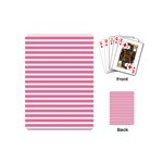 Horizontal Stripes Light Pink Playing Cards (Mini)  Back