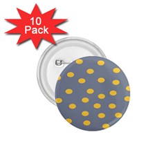 Limpet Polka Dot Yellow Grey 1 75  Buttons (10 Pack) by Mariart