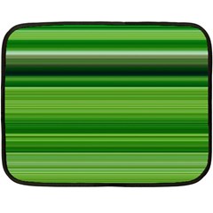 Horizontal Stripes Line Green Double Sided Fleece Blanket (mini)  by Mariart