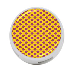 Polka Dot Purple Yellow Orange 4-port Usb Hub (two Sides)  by Mariart