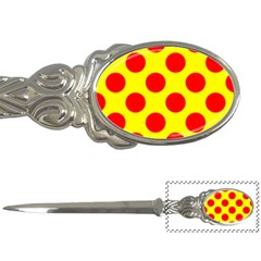 Polka Dot Red Yellow Letter Openers by Mariart