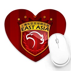 Shanghai Sipg F C  Heart Mousepads by Valentinaart