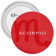 Zodiac Scorpio 3  Buttons by Mariart